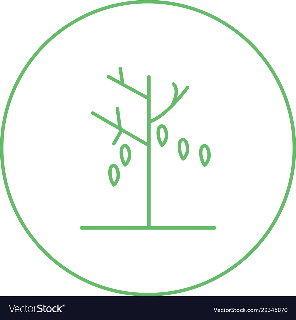 Unique leaves in wind line icon