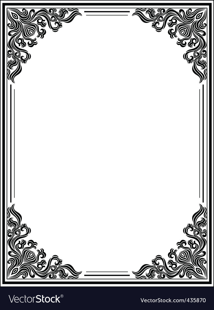 Vintage floral frame Royalty Free Vector Image