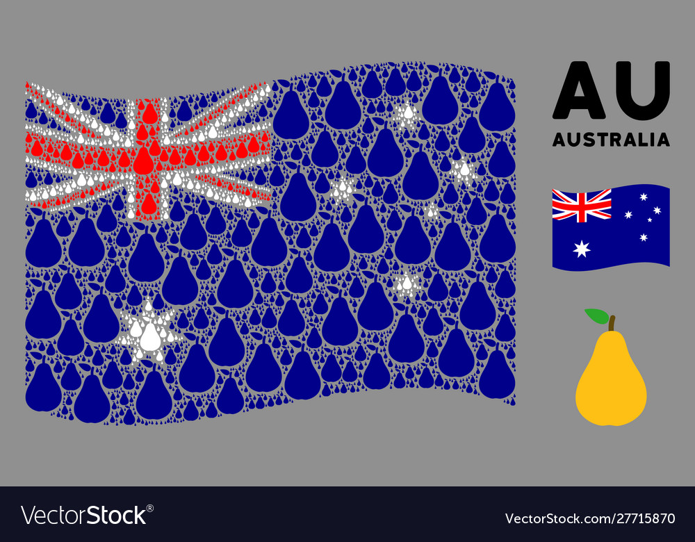 Waving australia Flag Muster Birnensymbole