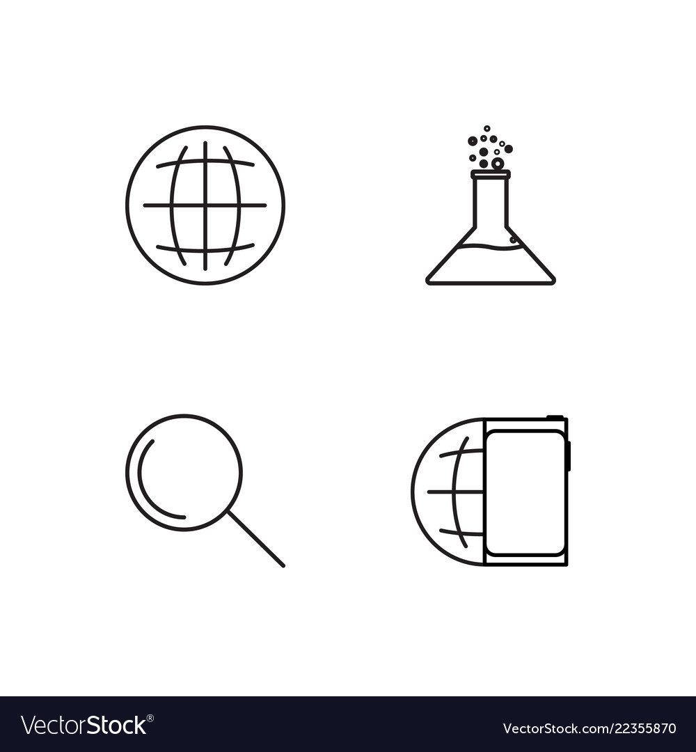 Web simple outlined icons set
