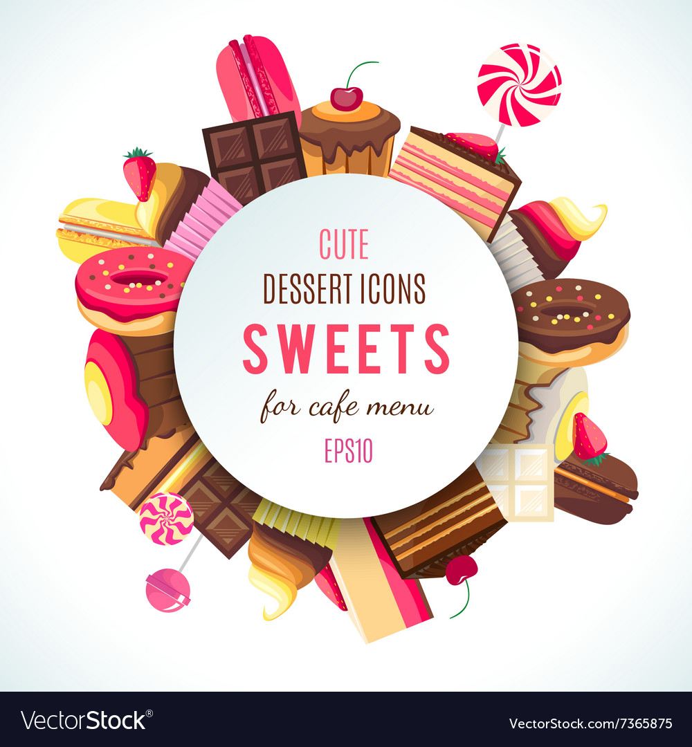 Background for sweets company logo Royalty Free Vector Image