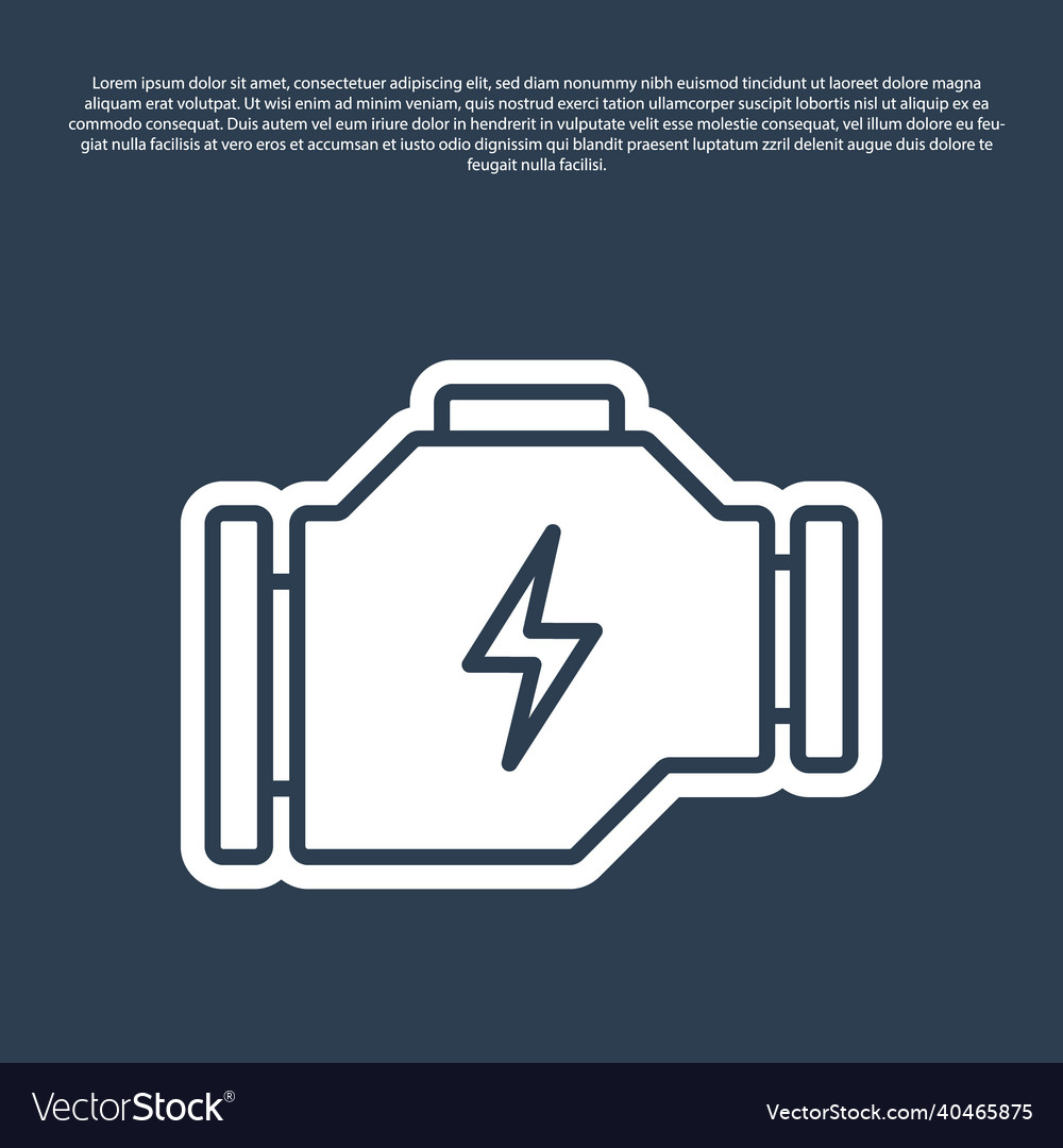 Blue line check engine icon isolated on