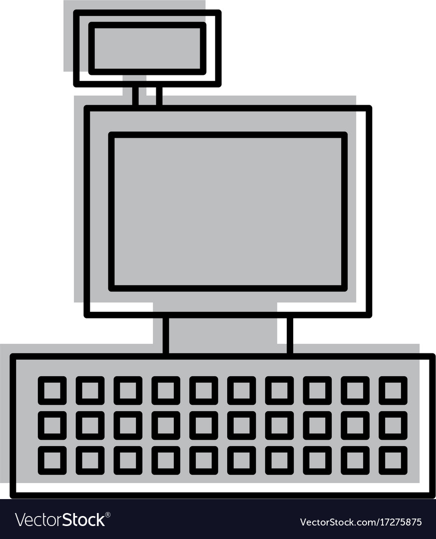 Cash register machine keypad display