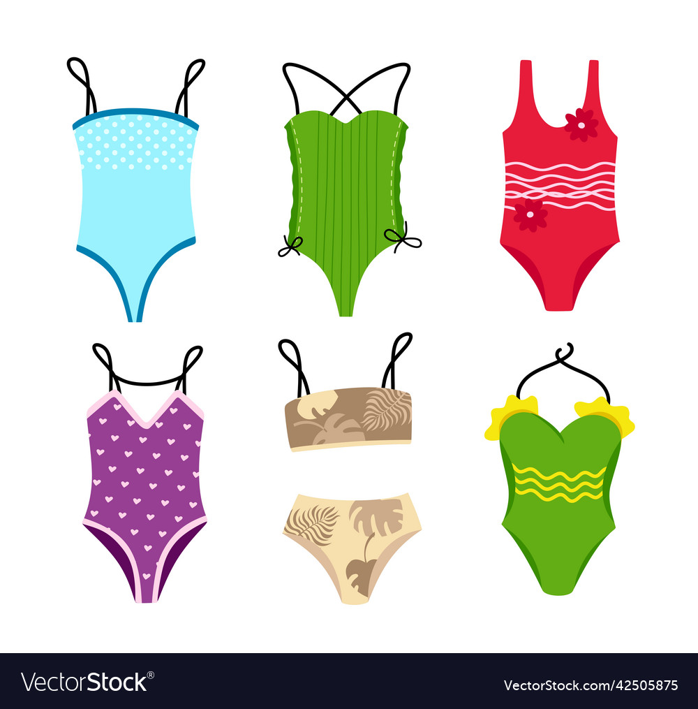 Collection of stylish swimwear and underwear