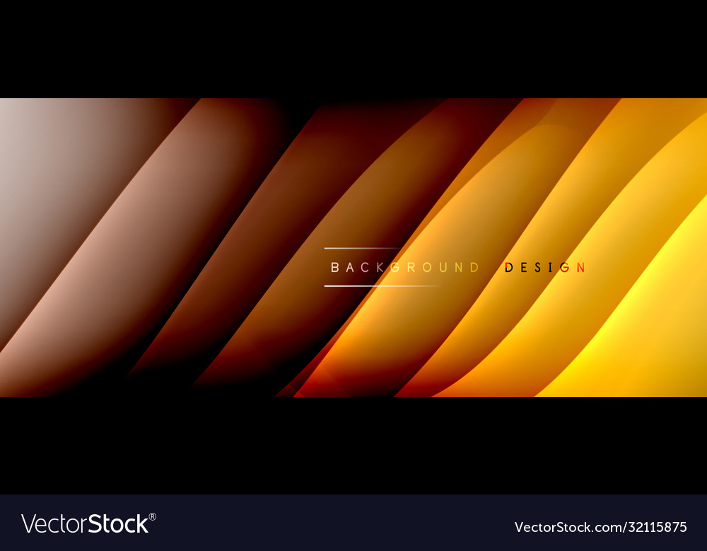 Fluid gradient waves with shadow lines and glowing Vector Image Fluid gradient waves with shadow lines and glowing