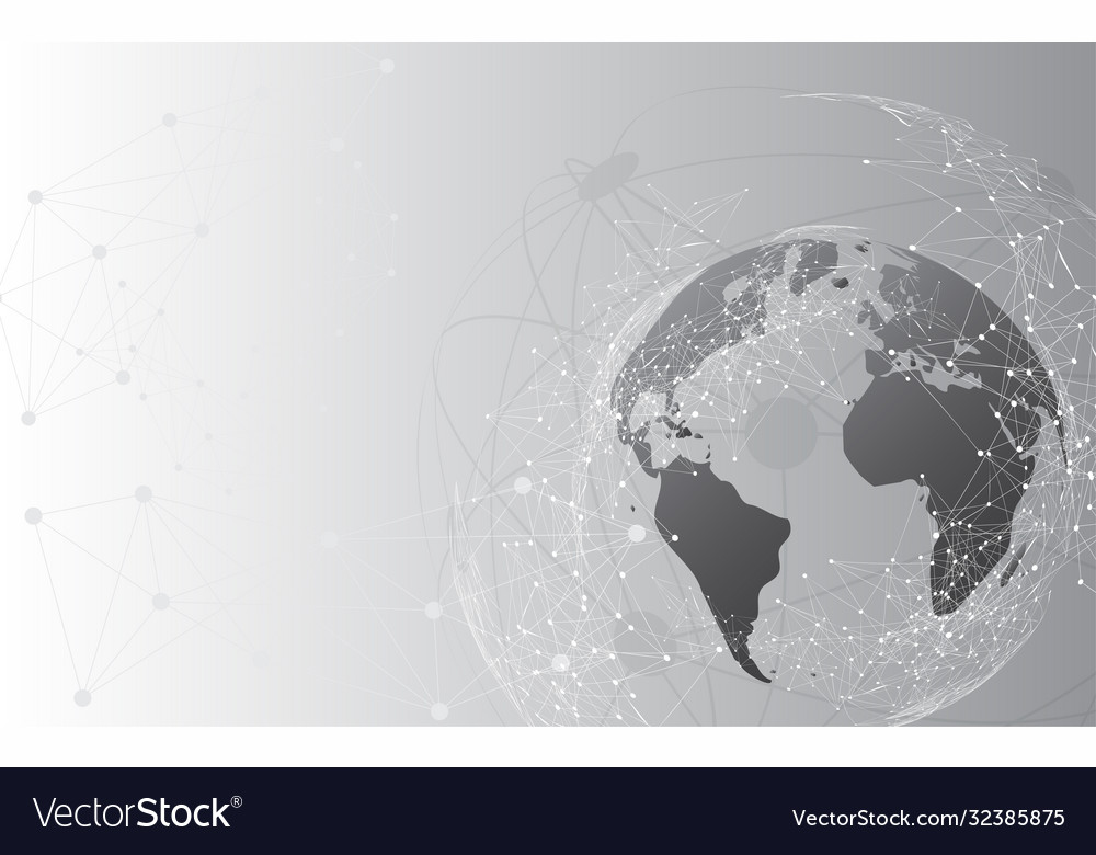 Global Network Connection - World Map