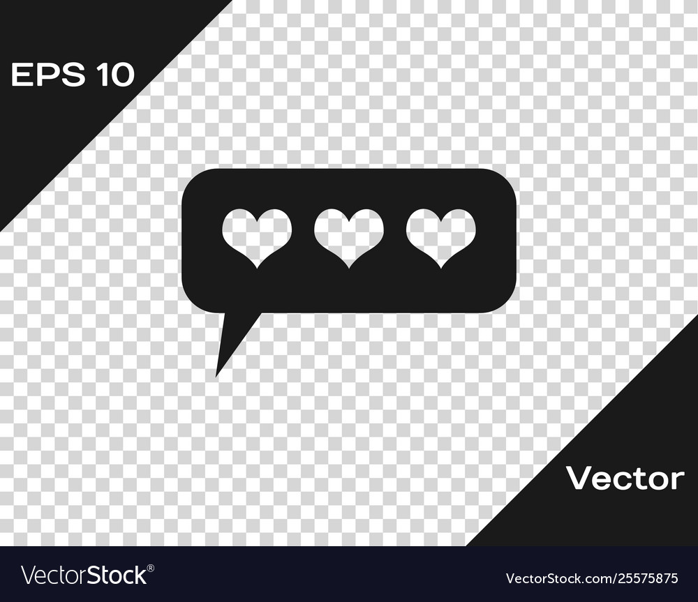 Grey like and heart icon isolated on transparent Vector Image