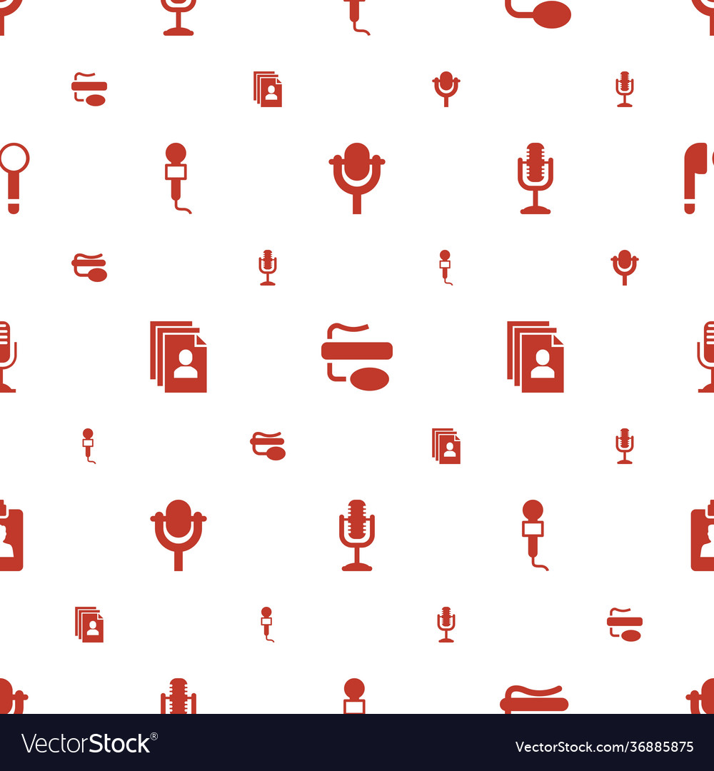Interview icons pattern seamless white background