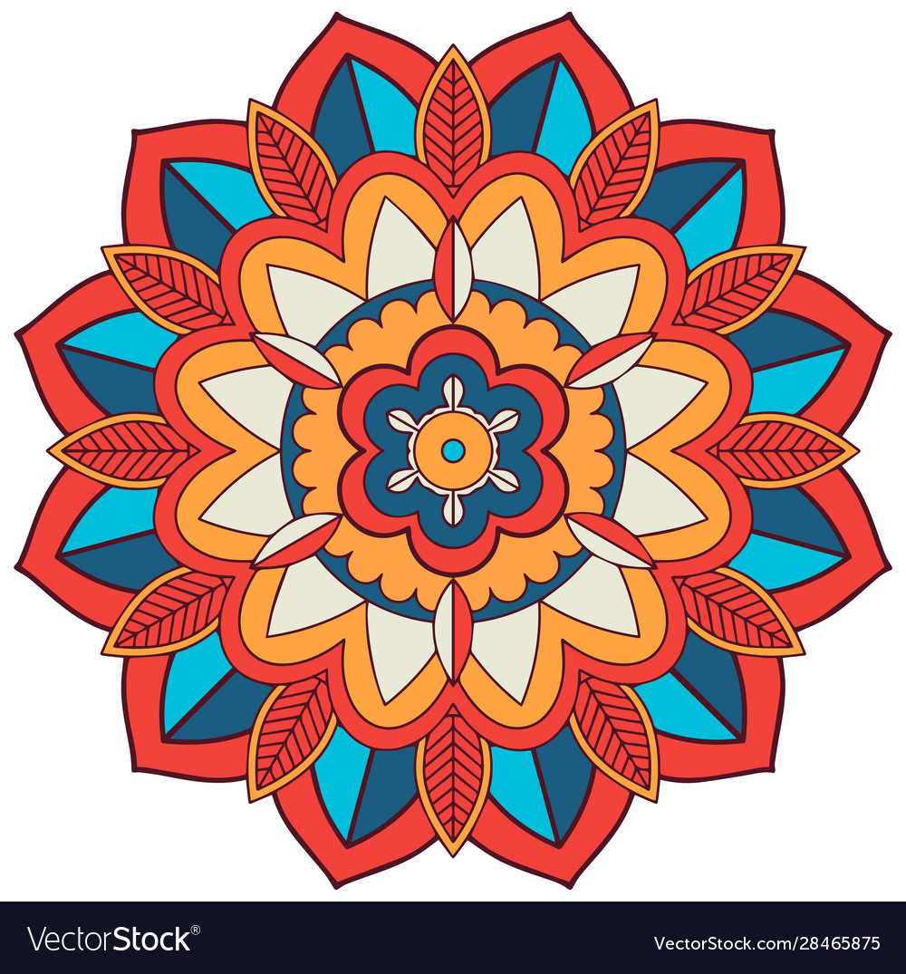 Mandala pattern design on white background