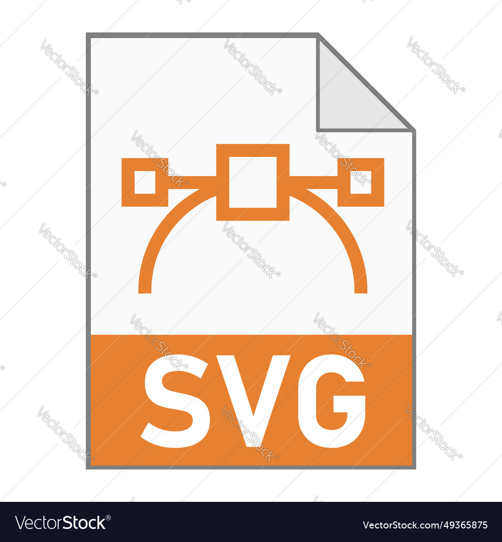 Modern flat design of svg file icon for web vector image Modern flat design of svg file icon for web