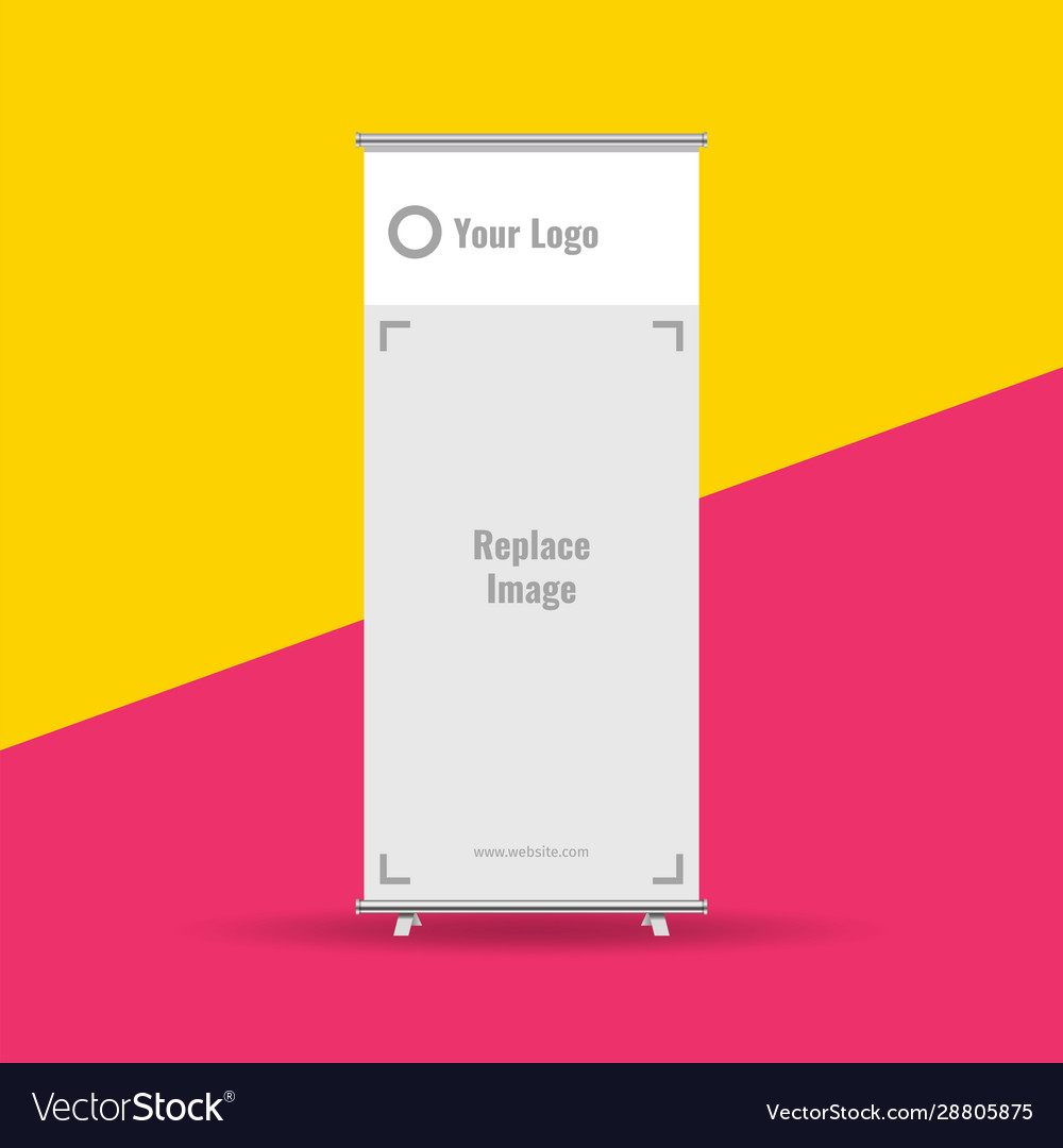 Pull up banner mock-up with pixel less art