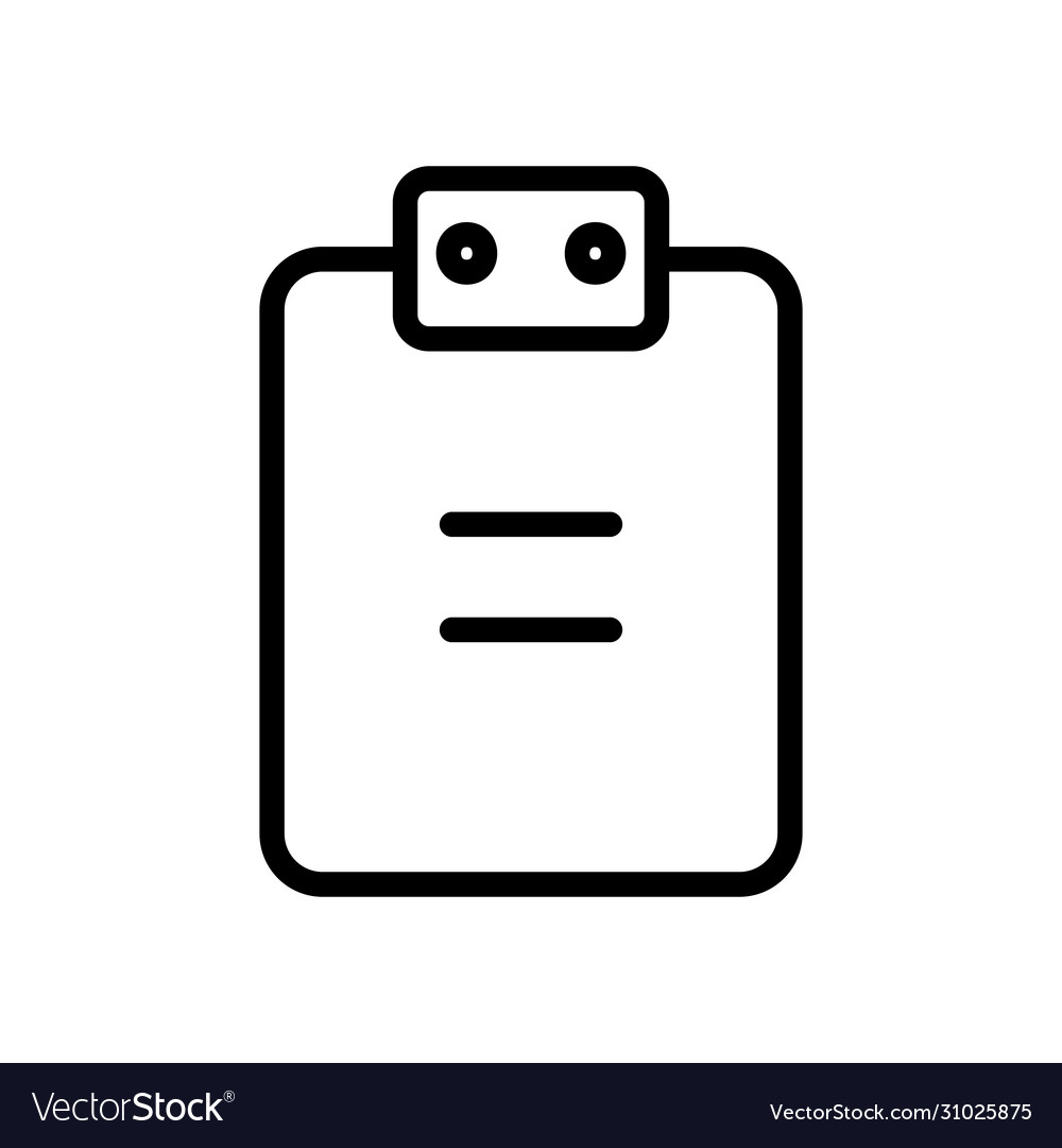 User interface concept clipboard icon line style