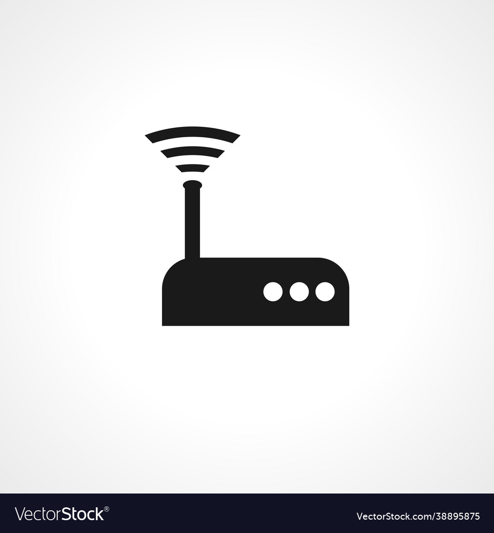 Wi-fi router simple isolated web icon