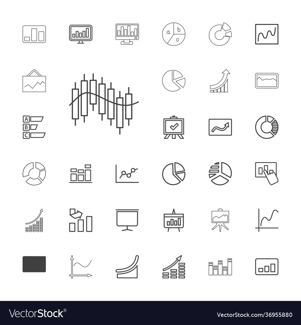 33 diagram icons Royalty Free Vector Image - VectorStock