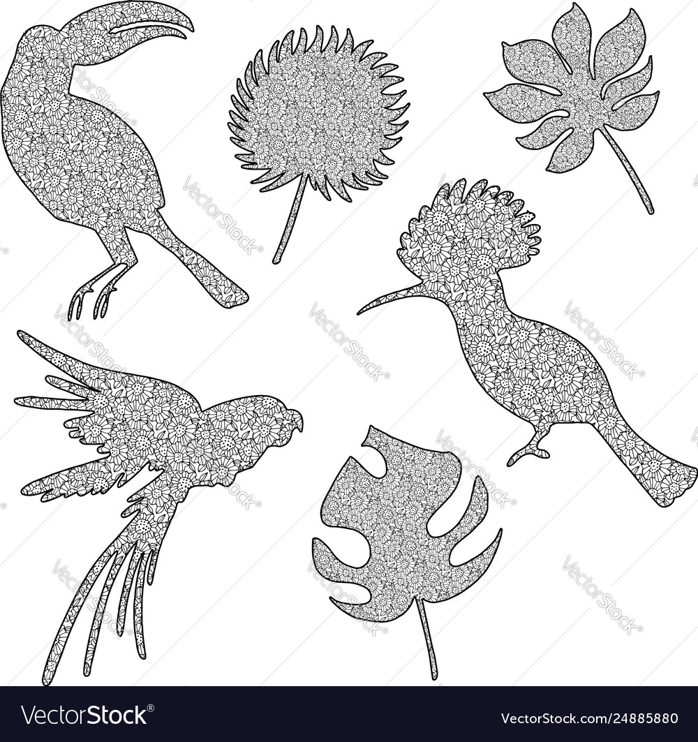 A bird in entangle style vector image A bird in entangle style