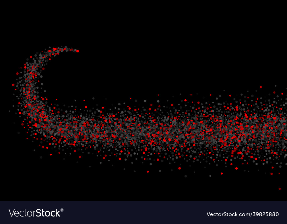 Abstract halftone red and black path line vector image Abstract halftone red and black path line