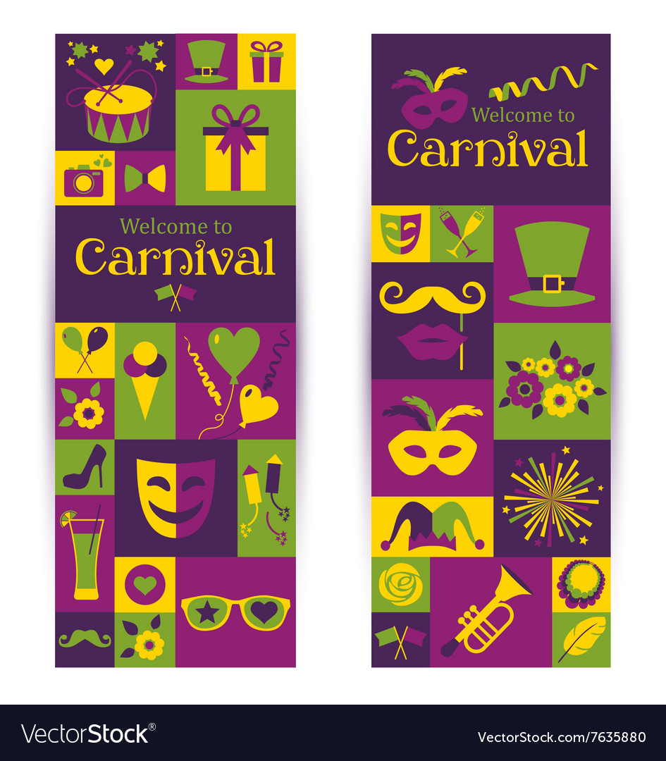 Bright carnival banners
