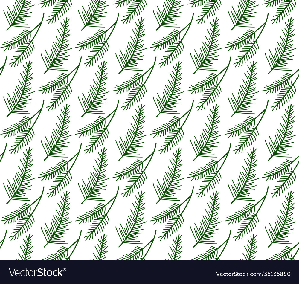 Christmas plants seamless pattern merry