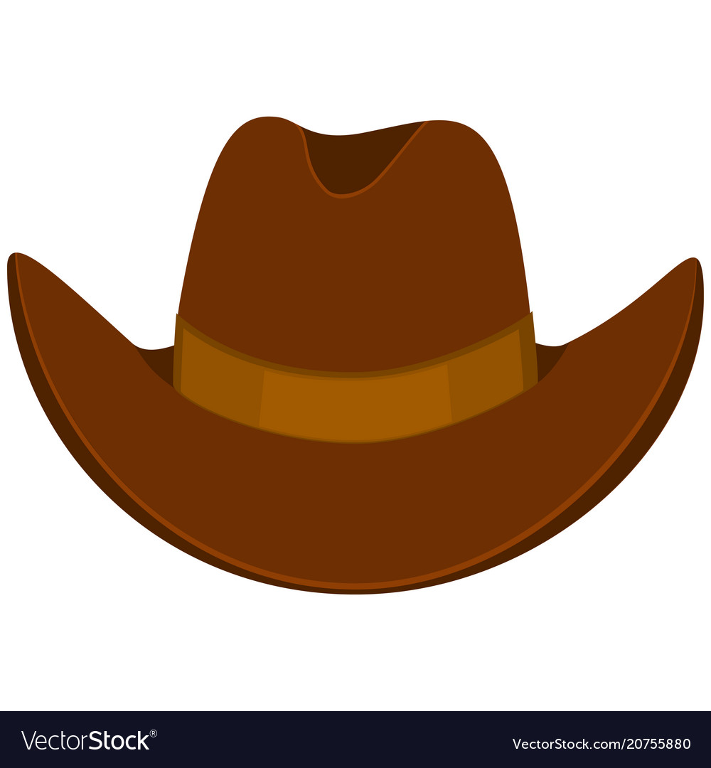 Colorful cartoon cowboy hat Royalty Free Vector Image