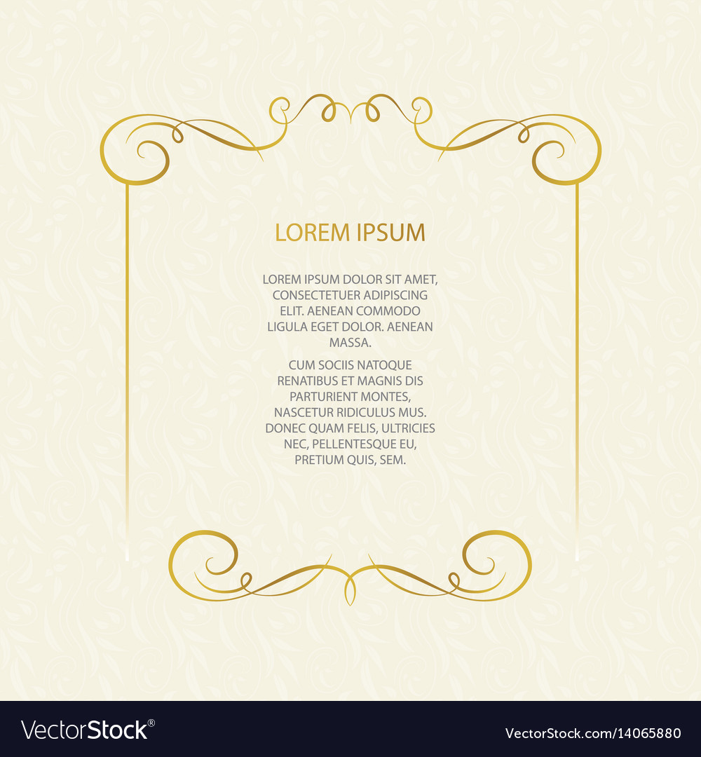 Decorative frame elegant element