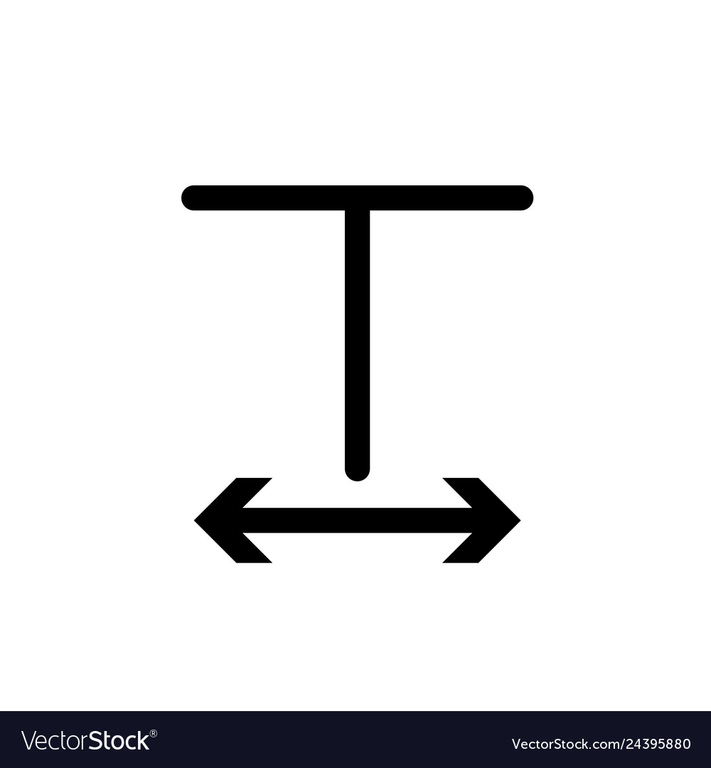 Format text width icon element of and sign vector image Format text width icon element of and sign