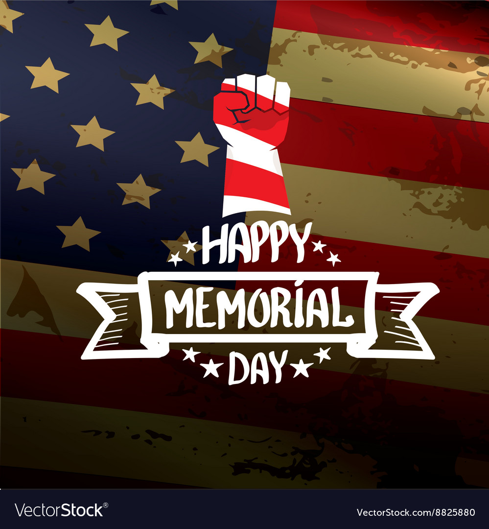 Usa memorial day background Royalty Free Vector Image