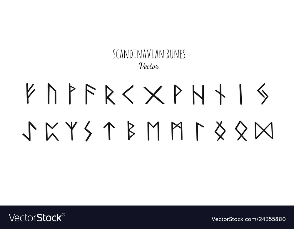 Magische skandinavische alte Futhark Hand