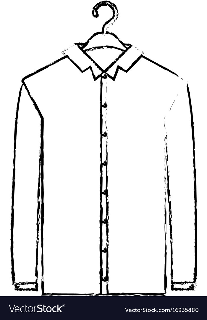 Monochrome verschwommene Silhouette von Hemd lange Ärmel