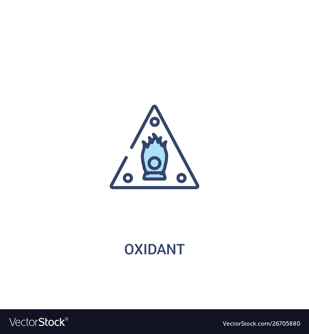 Oxidant concept 2 colored icon simple line Vector Image