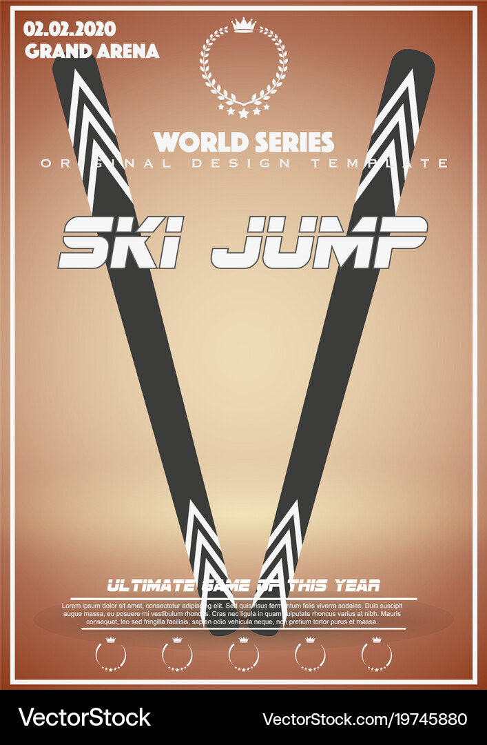 Poster Template Winter Games Big Jump Royalty Free Vector