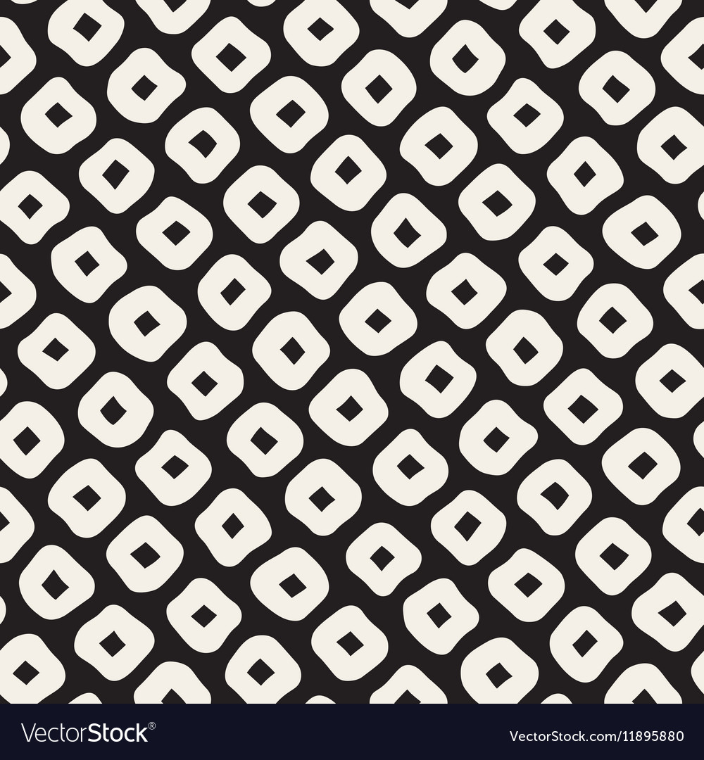 Seamless black and white hand drawn rhombus Vector Image