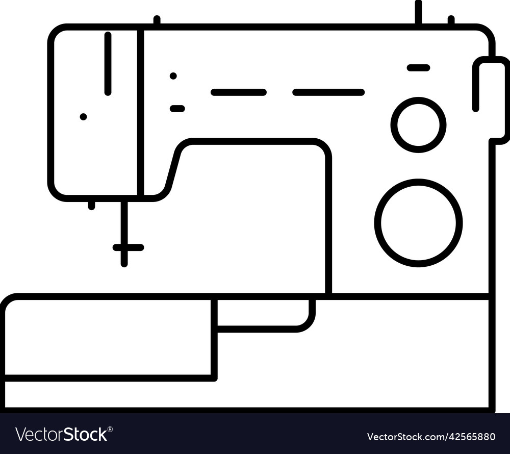 Sewing Machine Line Icon Royalty Free Vector Image 2178