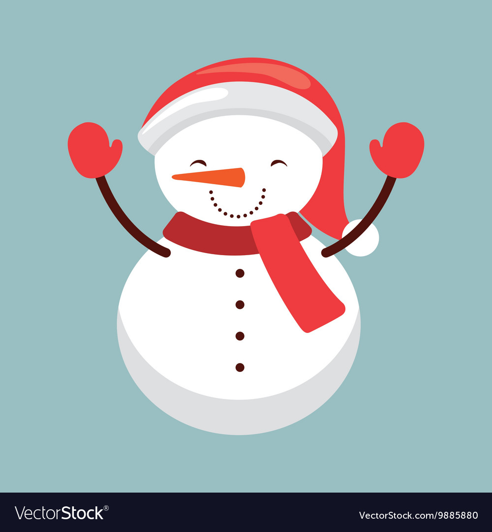 Snowman icon merry christmas design Royalty Free Vector