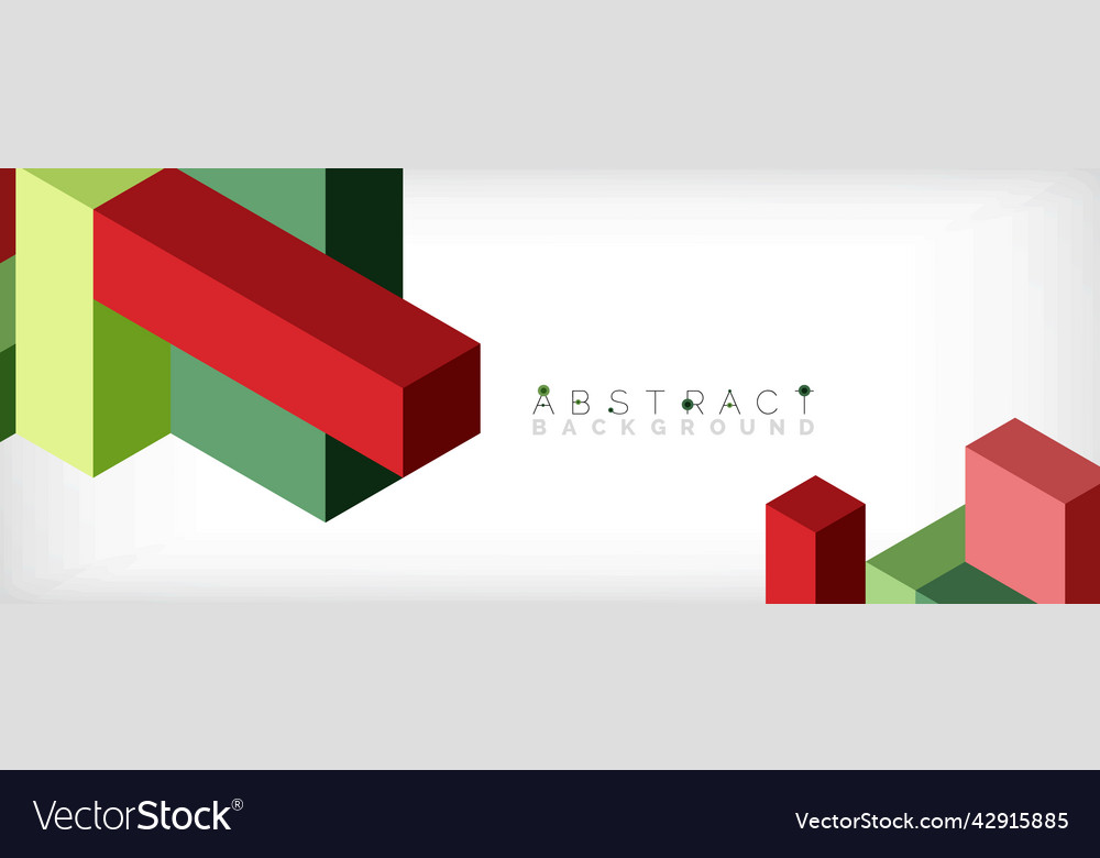 Abstract background 3d cubes cubic elements vector image Abstract background 3d cubes cubic elements