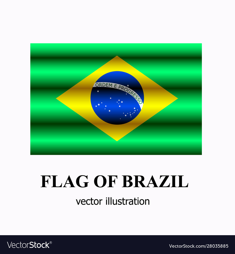 Bright Banner With Flag Brazil Happy Brazil Vector Image