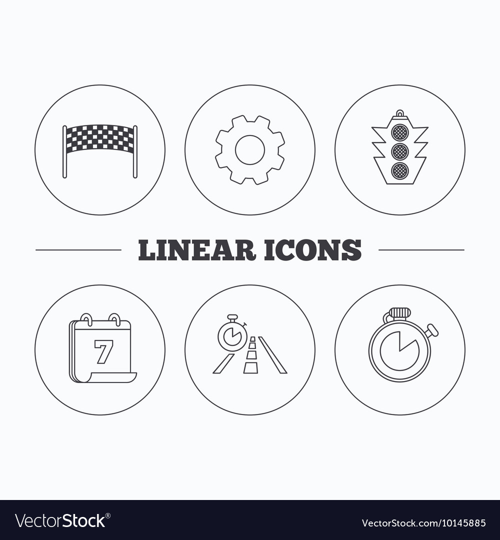 Checkpoint traffic lights and timer icons