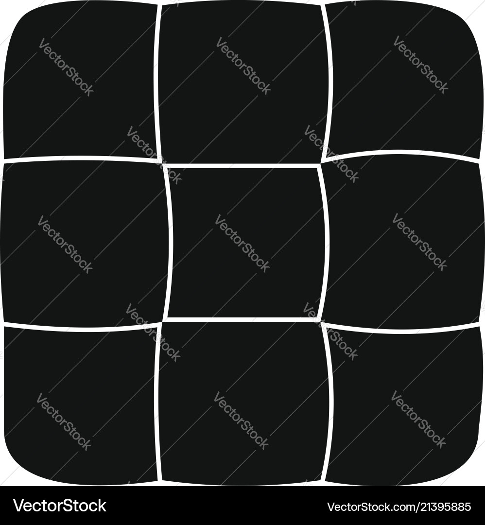 Chess cake icon simple style Royalty Free Vector Image