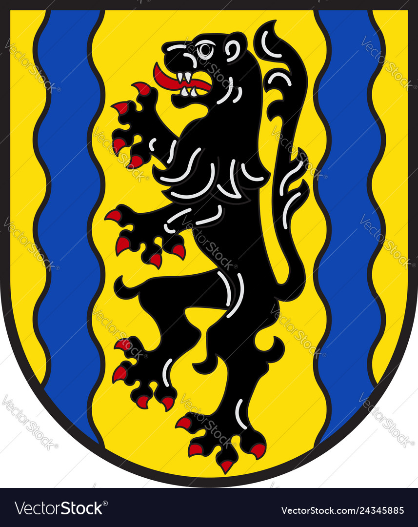 Coat of arms of nordsachsen in saxony in germany Vector Image