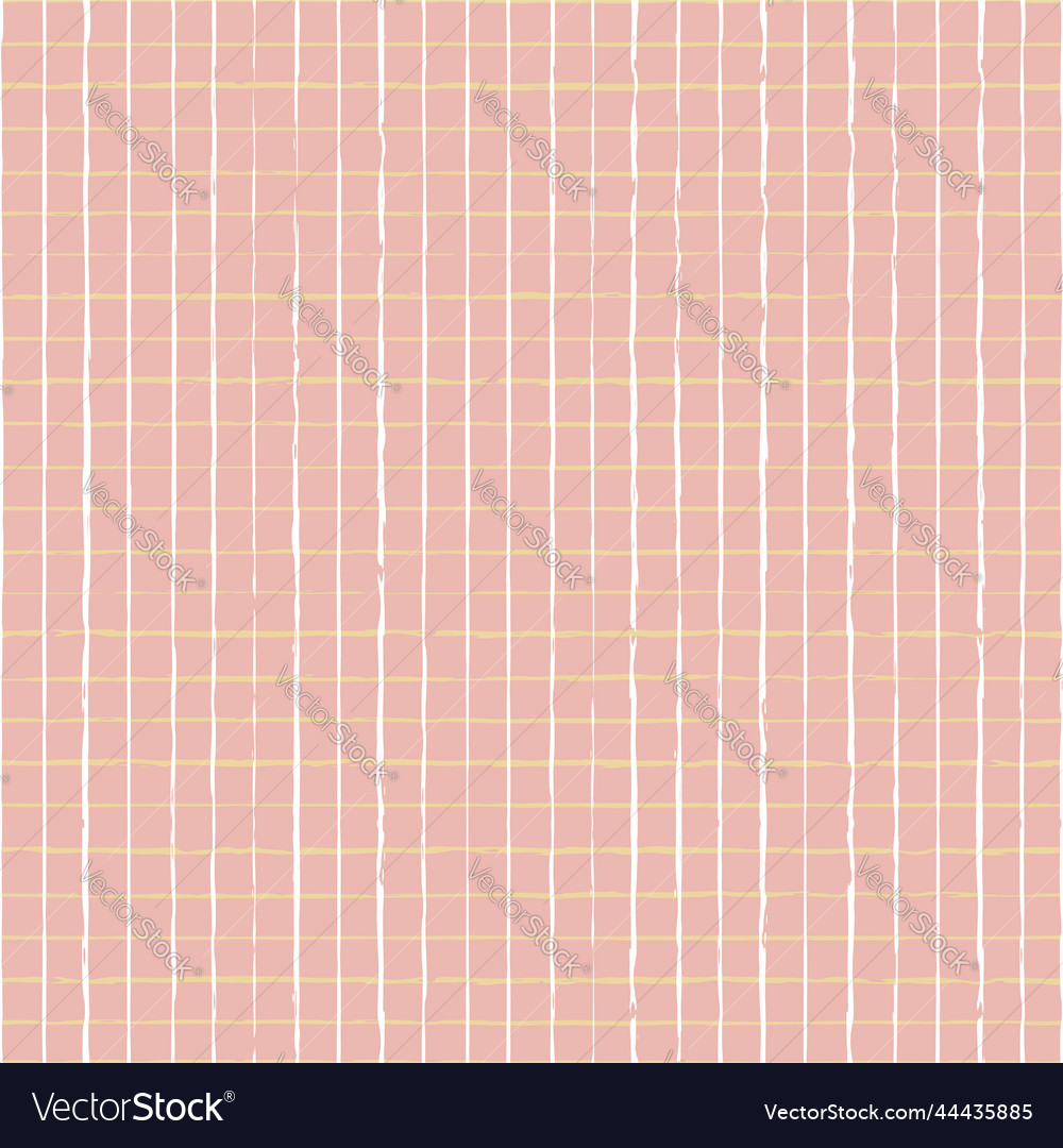 Drawn white yellow grid mesh repeat pattern vector image Drawn white yellow grid mesh repeat pattern