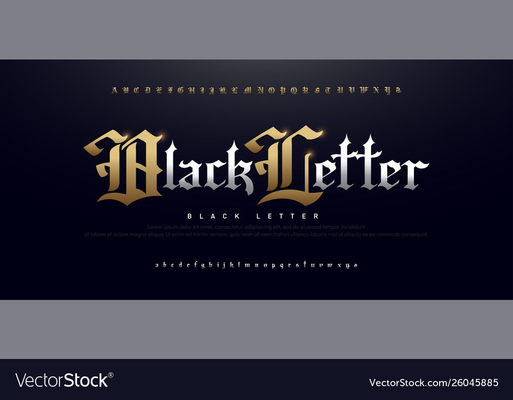 Download Modern Blackletter Font Vector Images 60 SVG Cut Files