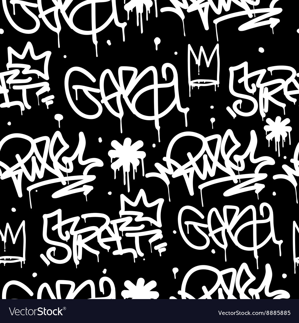 Graffiti background seamless pattern Royalty Free Vector