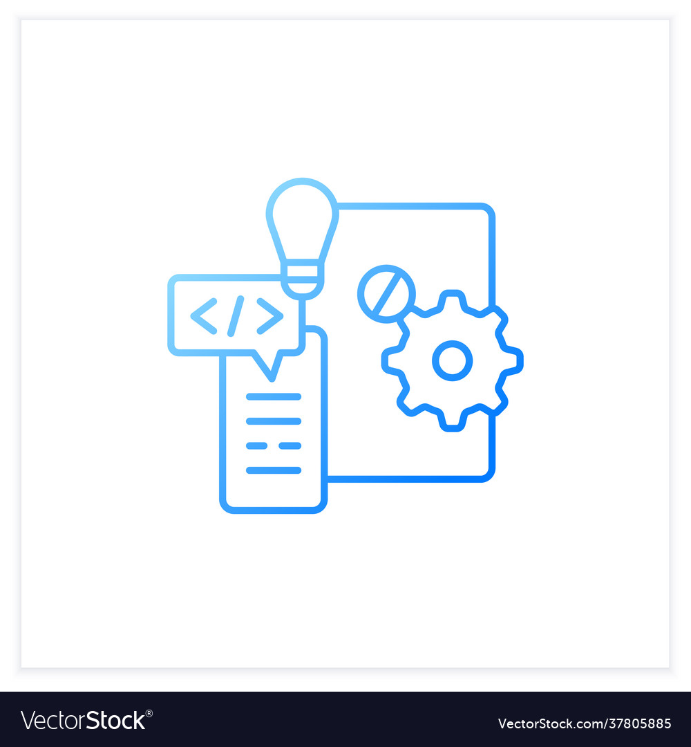 Hardware platform gradient icon vector image Hardware platform gradient icon