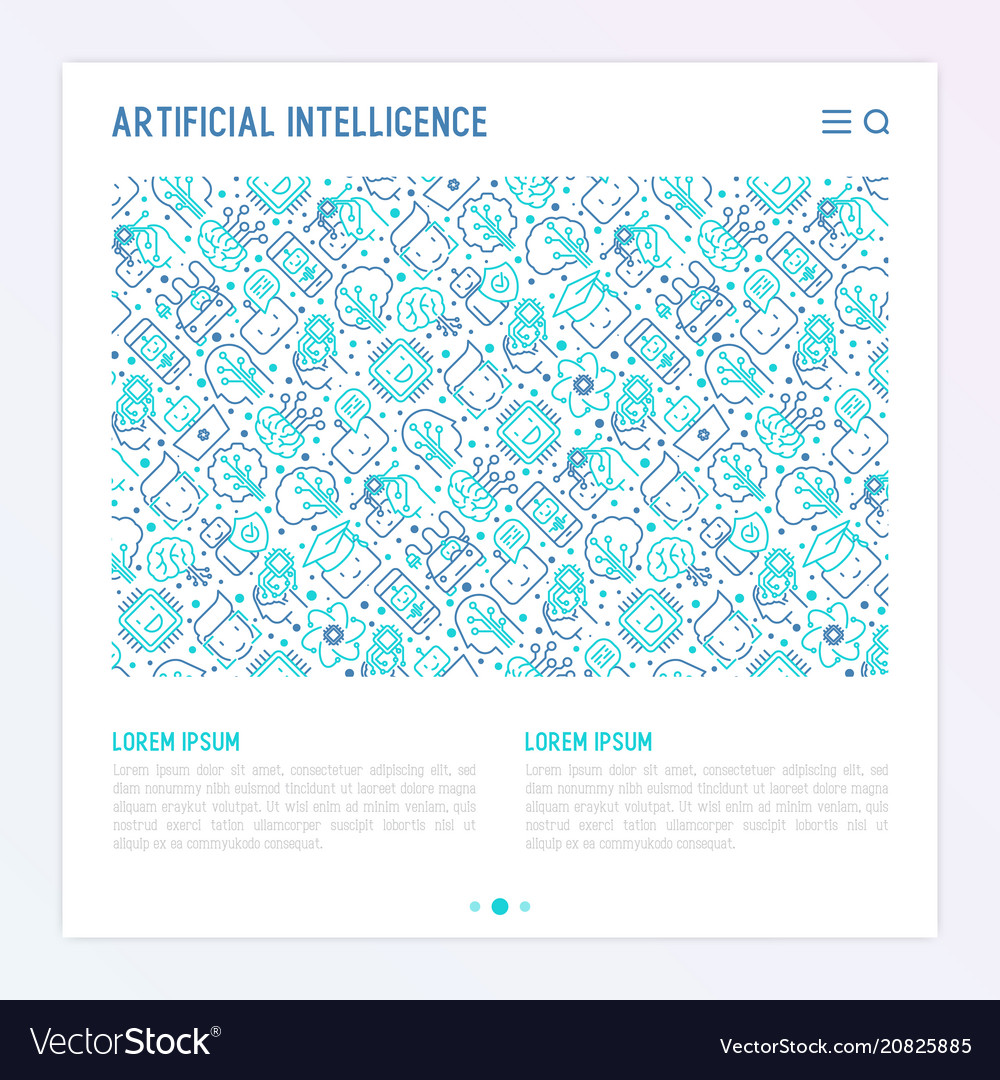 Machine learning artificial intelligence concept Vector Image Machine learning artificial intelligence concept