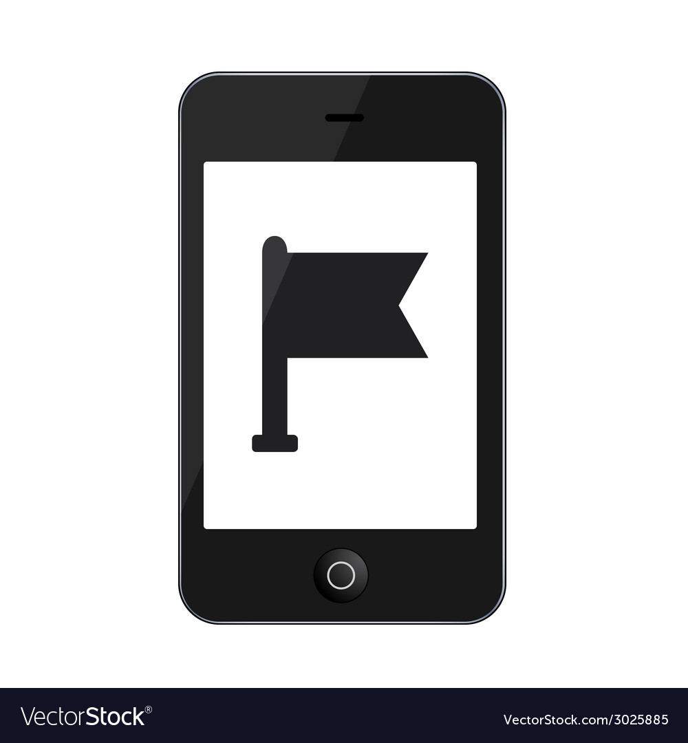 Modern smartphone isolated on white