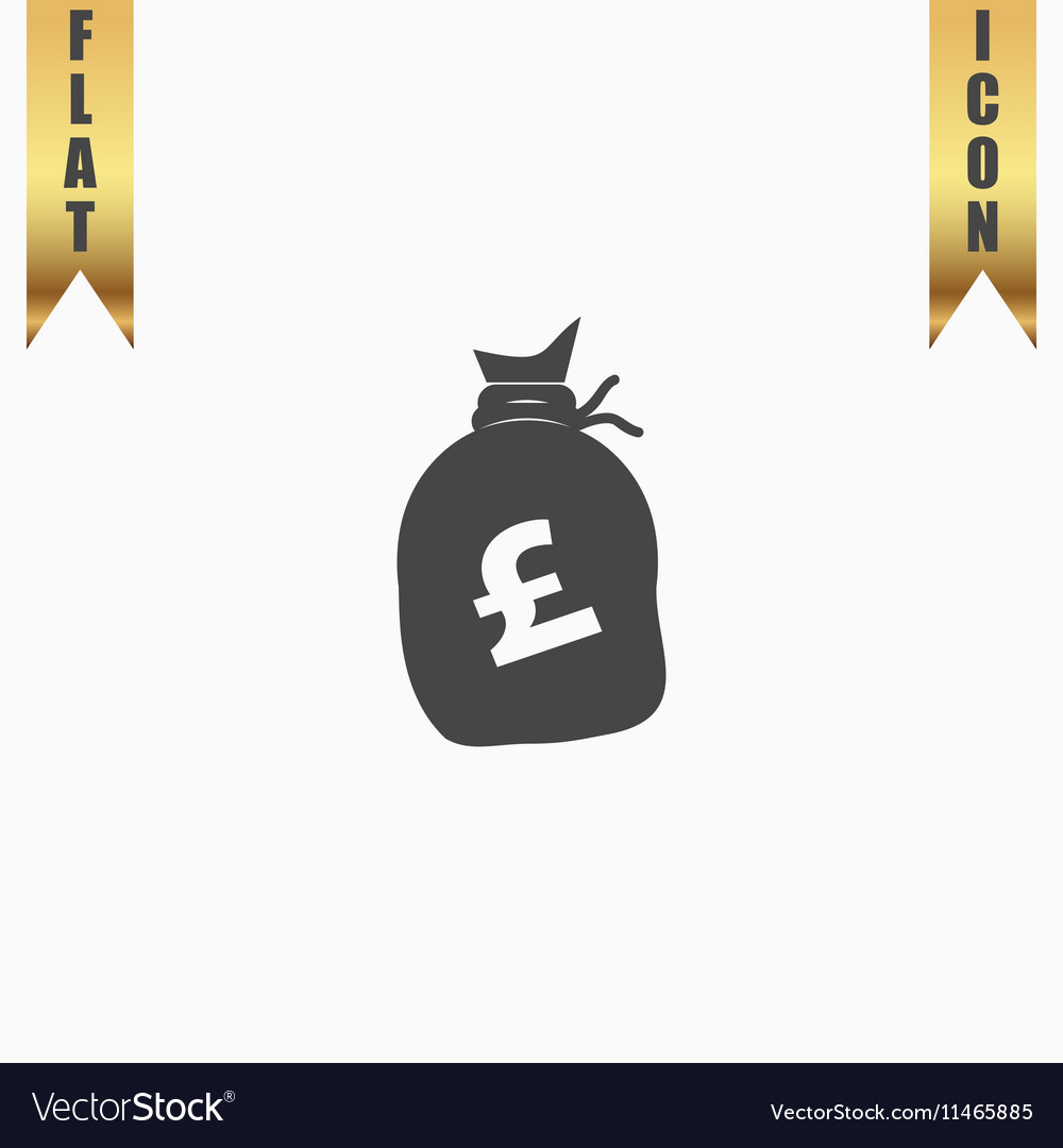 Money bag icon pound gbp