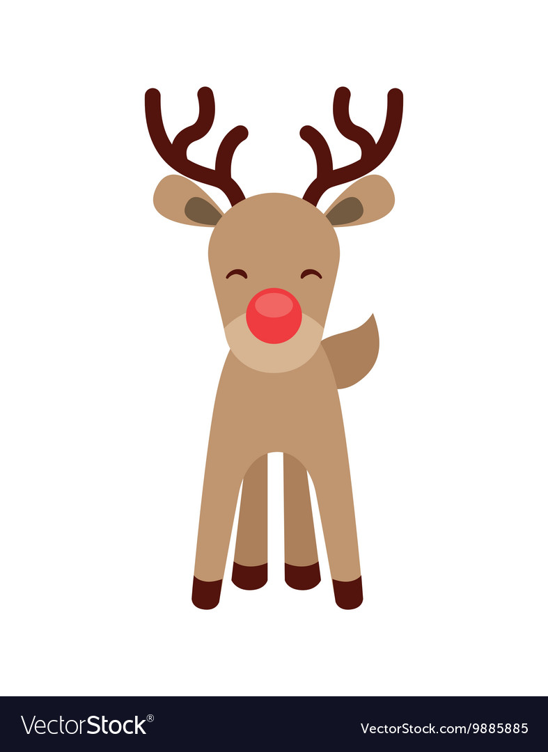 Reindeer icon merry christmas design Royalty Free Vector