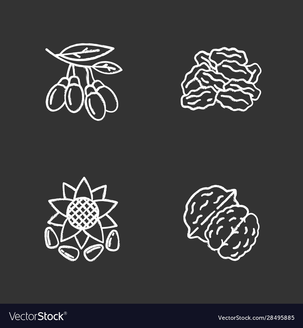 Spices chalk icons set