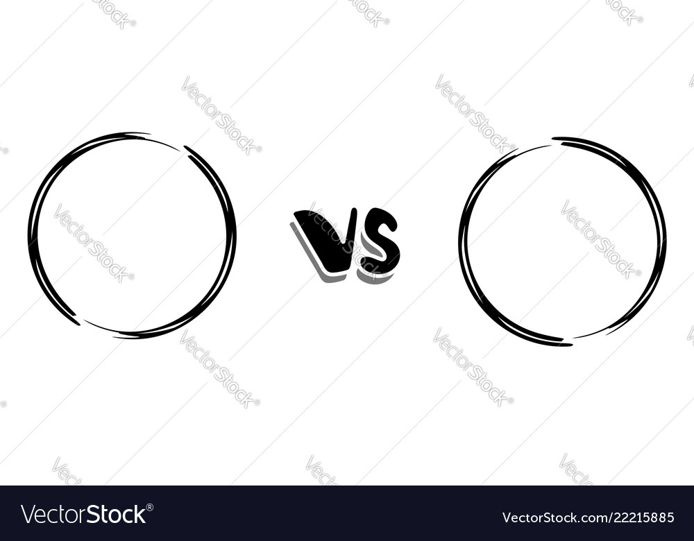versus template vs screen royalty free vector image