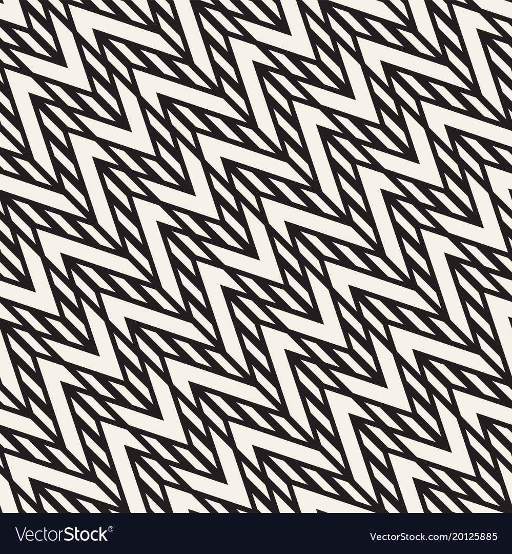 Zigzag Line Pattern - Monochrome