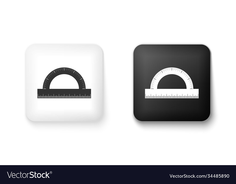 Black and white protractor grid for measuring vector image Black and white protractor grid for measuring